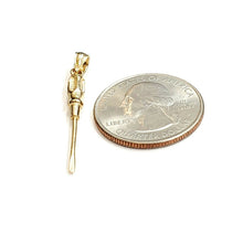 Load image into Gallery viewer, 14k Yellow Gold 3D screwdriver Pendant charm construction tool fine jewelry 1.5g