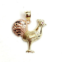 Load image into Gallery viewer, New 10k Gold rooster chicken bird Pendant charm gift fine jewelry 3.7g