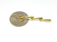 Load image into Gallery viewer, 14k multi color Gold Hollow eye drop Earrings for female fine gift jewelry 2.7g