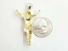 Load image into Gallery viewer, 10k yellow gold Jesus full body religious gift for him her pendant charm 3.1g