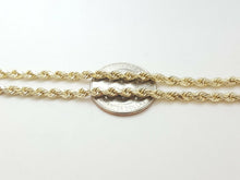 Load image into Gallery viewer, 10K yellow gold 3.5mm hollow rope chain Necklace fine jewelry unisex 11.3g 26"