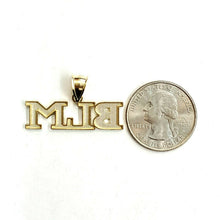 Load image into Gallery viewer, New 10k yellow gold BLM black lives matter pendant charm fine gift unisex 2.5g