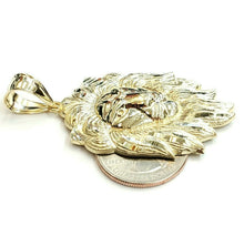Load image into Gallery viewer, New 10k yellow solid Gold lion head face zodiac Pendant charm fine jewelry 9.6g