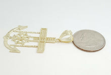 Load image into Gallery viewer, New 10k yellow solid Gold anchor and wheel Pendant charm fine gift jewelry 3.6g