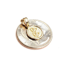 Load image into Gallery viewer, 14k yellow Gold tiny round seven wishes Friendship Pendant charm jewelry 1g