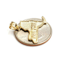 Load image into Gallery viewer, New 14k yellow gold New York outline map pendant charm gift fine jewelry 2.3g