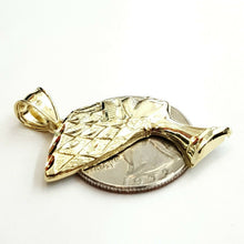 Load image into Gallery viewer, 10k yellow solid Gold Egyptian queen Nefertiti head Pendant fine jewelry 2.7g