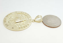 Load image into Gallery viewer, 10k yellow gold round virgin caridad del cobre pendant religious gift 1.44" 9.5g