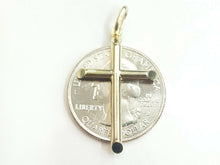 Load image into Gallery viewer, New 10k yellow gold hollow plain cross pendant charm fine jewelry religious 1.2g