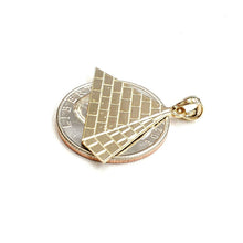 Load image into Gallery viewer, New 14k yellow solid Gold Egyptian pyramid Pendant fine gift jewelry 2.6g