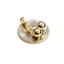 Load image into Gallery viewer, New 14k yellow gold 3D Cherry fruit leaf pendant charm Gift fine jewelry 3.4g
