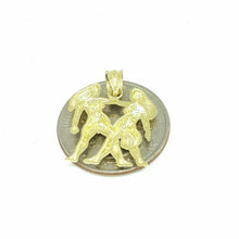 Load image into Gallery viewer, New 10k yellow solid Gold Gemini zodiac astrology Pendant charm fine jewelry 2g