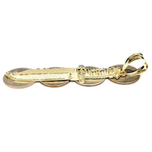 Load image into Gallery viewer, 10k yellow Gold dagger Big knife Pendant charm fine gift jewelry for men 8.6g