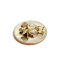 Load image into Gallery viewer, 14k yellow Gold solid honey bee 3D Pendant charm gift fine jewelry 1.5g