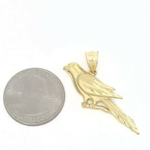 Load image into Gallery viewer, New 14k yellow Gold parrot bird Pendant charm gift fine jewelry unisex 3.6g