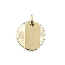 Load image into Gallery viewer, New 10k yellow Gold solid dog tag name tag Pendant charm shiny fine jewelry 4.1g