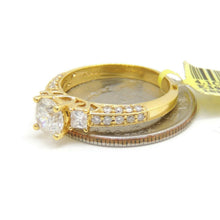 Load image into Gallery viewer, 1.39Ct Natural Diamond 18k yellow Gold women Wedding Engagement Ring Size 6.75