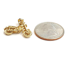 Load image into Gallery viewer, 14k yellow Gold 3D motorcycle Pendant charm sport bikers gift fine jewelry 3.5g