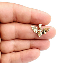 Load image into Gallery viewer, New 14k yellow gold bat full body pendant charm gift fine jewelry polished 1.8g
