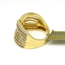 Load image into Gallery viewer, 1.19ct genuine diamond 18k yellow Gold Women wide anniversary band Ring Size 6.5
