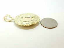 Load image into Gallery viewer, 10k yellow gold hollow two sided Jesus & virgin Guadalupe pendant 1.54" 11.2g