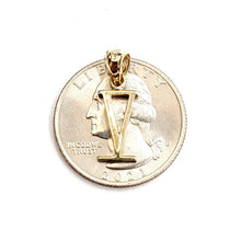 Load image into Gallery viewer, New 14KT Yellow Gold Solid Roman number 5 Pendant charm gift Fine Jewelry 0.9g