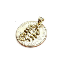 Load image into Gallery viewer, New 10k yellow gold scorpion Scorpio pendant charm zodiac sign fine jewelry 1.5g