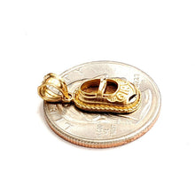 Load image into Gallery viewer, 14K Yellow Gold 3D Classic baby girl Shoe Charm Pendant gift Fine Jewelry 1.5g