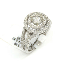 Load image into Gallery viewer, 0.83Ct Natural Diamond In 14k White Gold Wedding Engagement women Ring Size 6.5