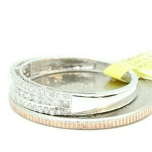 Load image into Gallery viewer, 0.35ct genuine diamond 14k White Gold Women wedding Ring band jewelry Size 7