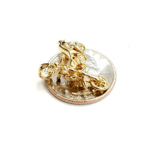 Load image into Gallery viewer, 14k yellow Gold 3D motorcycle Pendant charm sport bikers gift fine jewelry 3.8g