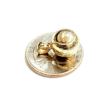 Load image into Gallery viewer, 14k yellow Gold basketball 3D ball Pendant charm fine sport jewelry unisex 3.2g