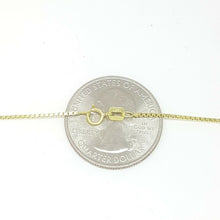Load image into Gallery viewer, New 14K Yellow Gold 0.95mm Square Box Chain Necklace fine gift jewelry 3.2g 22"