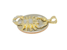 Load image into Gallery viewer, New 14k two tone gold scorpion full body pendant charm fine gift jewelry 2.5g