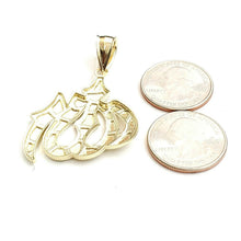 Load image into Gallery viewer, 10K Yellow Gold Nugget Allah Islamic God Pendant Charm religious jewelry 6.9g