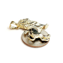 Load image into Gallery viewer, 10k yellow Gold lion full body Leo zodiac Pendant diamond cut fine jewelry 2.6g