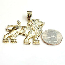 Load image into Gallery viewer, 10k yellow solid Gold lion full body Pendant charm Leo zodiac fine jewelry 7.7g