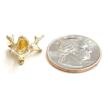 Load image into Gallery viewer, 14k yellow Gold 3D deer buck male head Hunting Pendant charm gift jewelry 4.7g