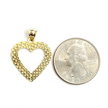 Load image into Gallery viewer, New 10k yellow gold heart pendant charm love Amor fine gift women jewelry 1.1g