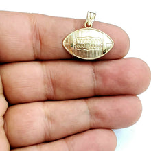 Load image into Gallery viewer, New 10k yellow Gold football Pendant charm sport fine jewelry gift unisex 1.4g