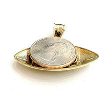 Load image into Gallery viewer, New 10k yellow Gold football Pendant charm sport fine jewelry gift unisex 5.4g