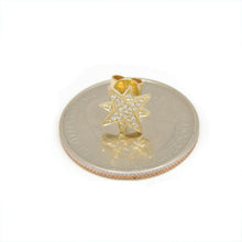 Load image into Gallery viewer, New 14k yellow Gold 0.11Ct Round Diamond star stud Earrings Push Back Fastening