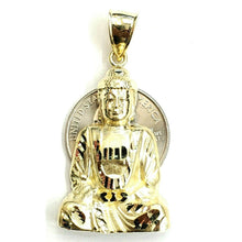 Load image into Gallery viewer, New 10k yellow gold buddha Buda Buddah pendant charm fine religious jewelry 5.8g