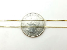 Load image into Gallery viewer, Brand New 14K Yellow Gold Square Box Chain Necklace fine gift jewelry 1.7g 18"