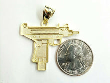 Load image into Gallery viewer, New 10k yellow Gold solid Uzi machine gun Pendant charm fine jewelry unisex 4.2g