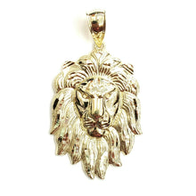 Load image into Gallery viewer, New 10k yellow solid Gold lion head face zodiac Pendant charm fine jewelry 9.6g