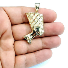 Load image into Gallery viewer, 10k solid yellow Gold Egyptian queen Nefertiti head Pendant fine jewelry 3.6g