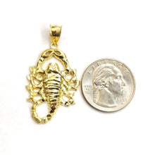 Load image into Gallery viewer, New 10k yellow gold scorpion Scorpio pendant charm zodiac sign Fine Jewelry 3.4g