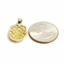 Load image into Gallery viewer, 14k yellow solid Gold lion leo head face Pendant charm fine gift jewelry 2.4g