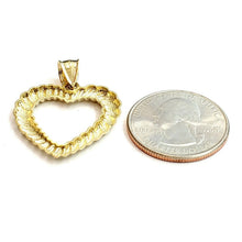 Load image into Gallery viewer, New 10k yellow gold heart pendant charm love amor fine gift women jewelry 2.4g